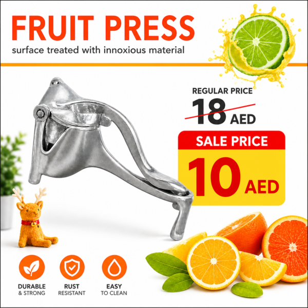 Manual Fruit Press Juicer – Heavy Duty Hand Citrus Squeezer
