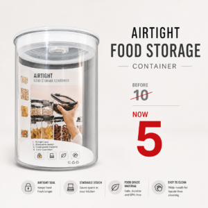 Clear Airtight Kitchen Storage Container