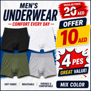 4 PCS Soft Breathable Cotton Underwear Pack