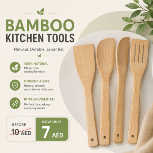 4 PCS Natural Wooden Cooking Utensils